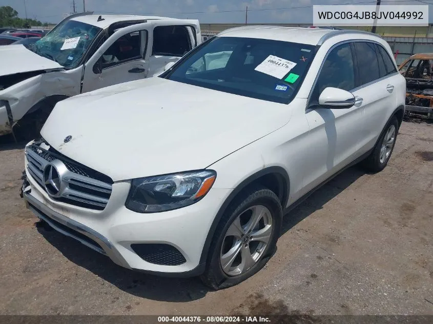 2018 Mercedes-Benz Glc 300 VIN: WDC0G4JB8JV044992 Lot: 40044376