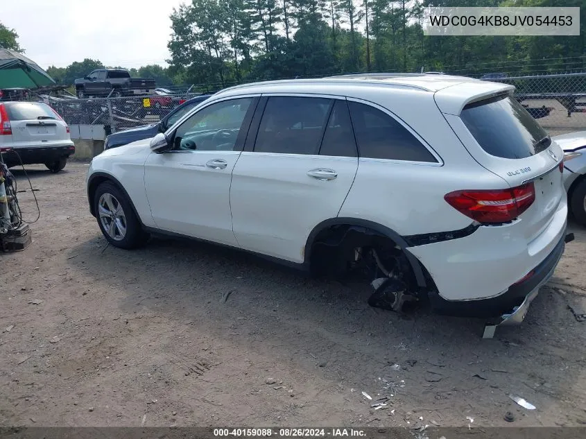 2018 Mercedes-Benz Glc 300 4Matic VIN: WDC0G4KB8JV054453 Lot: 40159088