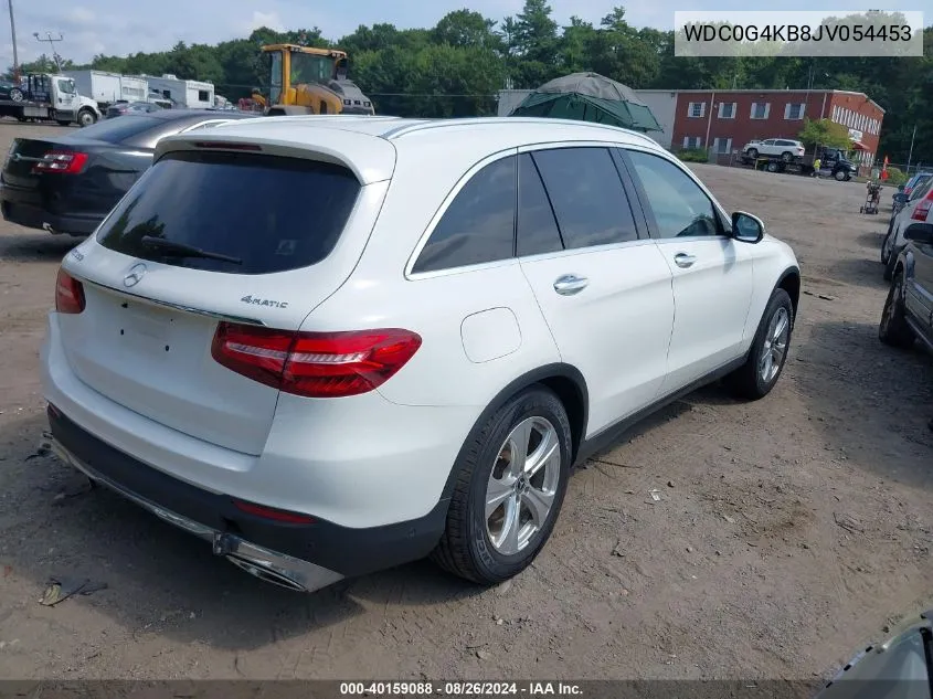 2018 Mercedes-Benz Glc 300 4Matic VIN: WDC0G4KB8JV054453 Lot: 40159088