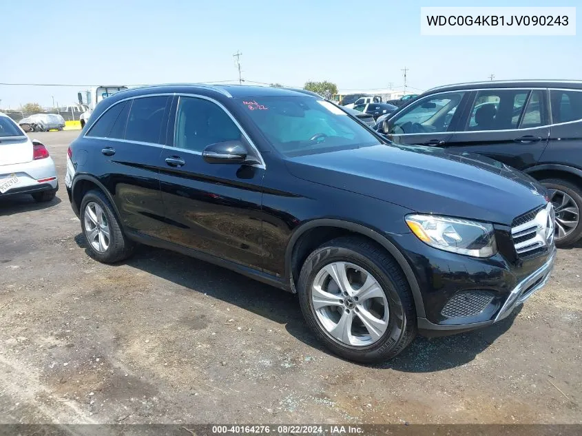 2018 Mercedes-Benz Glc 300 4Matic VIN: WDC0G4KB1JV090243 Lot: 40164276