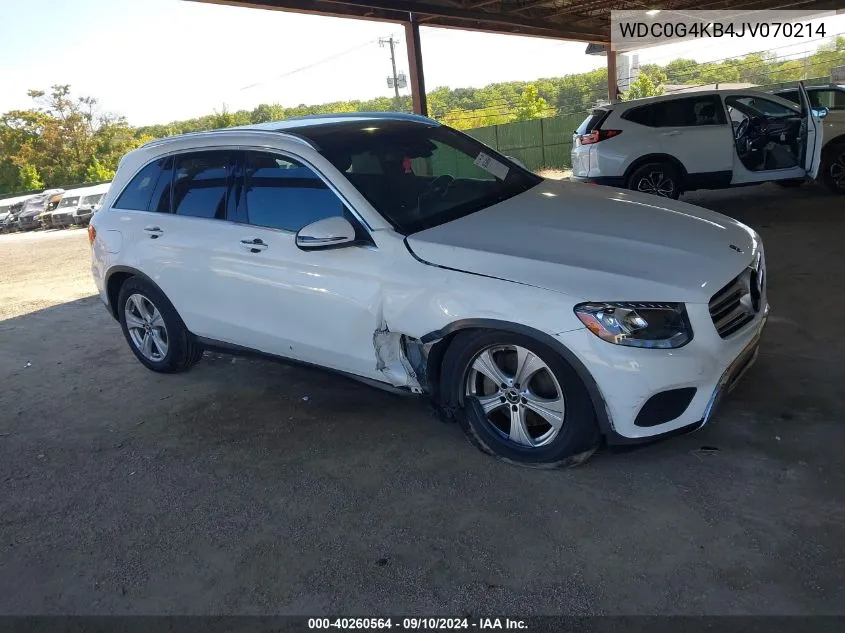 2018 Mercedes-Benz Glc 300 4Matic VIN: WDC0G4KB4JV070214 Lot: 40260564