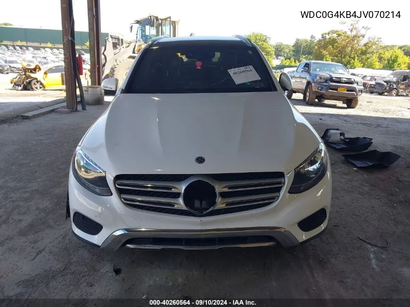 2018 Mercedes-Benz Glc 300 4Matic VIN: WDC0G4KB4JV070214 Lot: 40260564