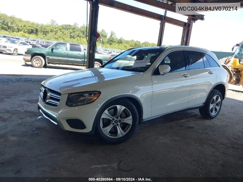 2018 Mercedes-Benz Glc 300 4Matic VIN: WDC0G4KB4JV070214 Lot: 40260564