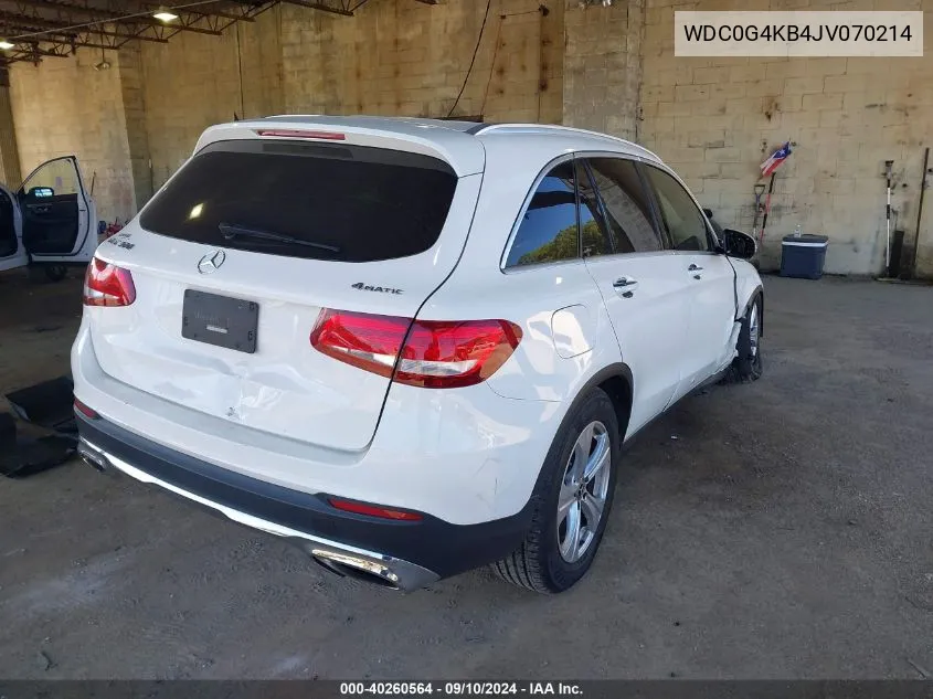 2018 Mercedes-Benz Glc 300 4Matic VIN: WDC0G4KB4JV070214 Lot: 40260564