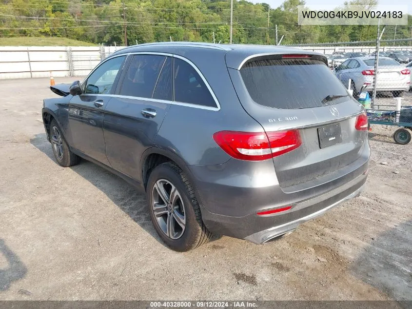 2018 Mercedes-Benz Glc 300 4Matic VIN: WDC0G4KB9JV024183 Lot: 40328000