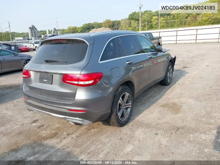 2018 Mercedes-Benz Glc 300 4Matic VIN: WDC0G4KB9JV024183 Lot: 40328000