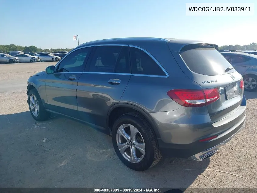 2018 Mercedes-Benz Glc 300 VIN: WDC0G4JB2JV033941 Lot: 40357991