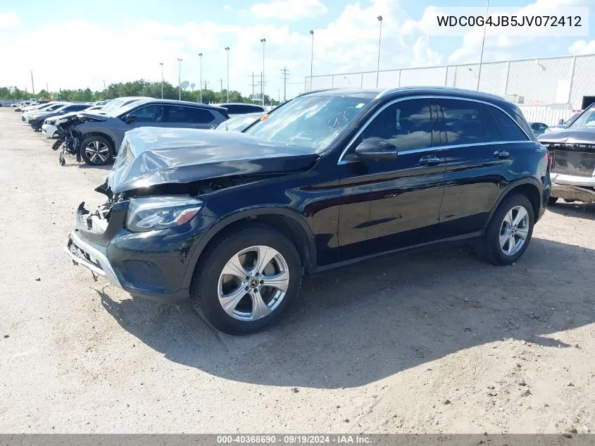 2018 Mercedes-Benz Glc 300 VIN: WDC0G4JB5JV072412 Lot: 40368690