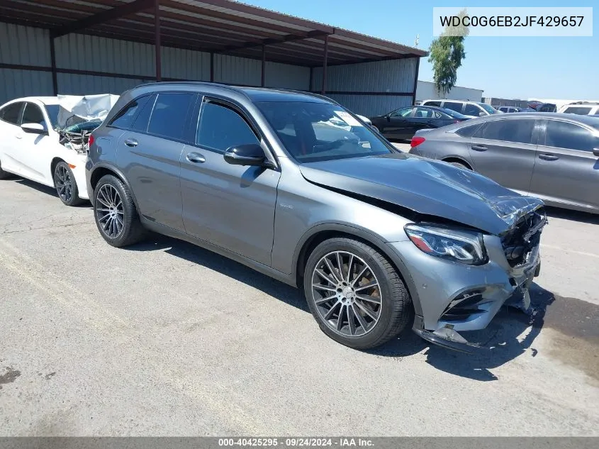 2018 Mercedes-Benz Glc 43 4Matic Amg VIN: WDC0G6EB2JF429657 Lot: 40425295