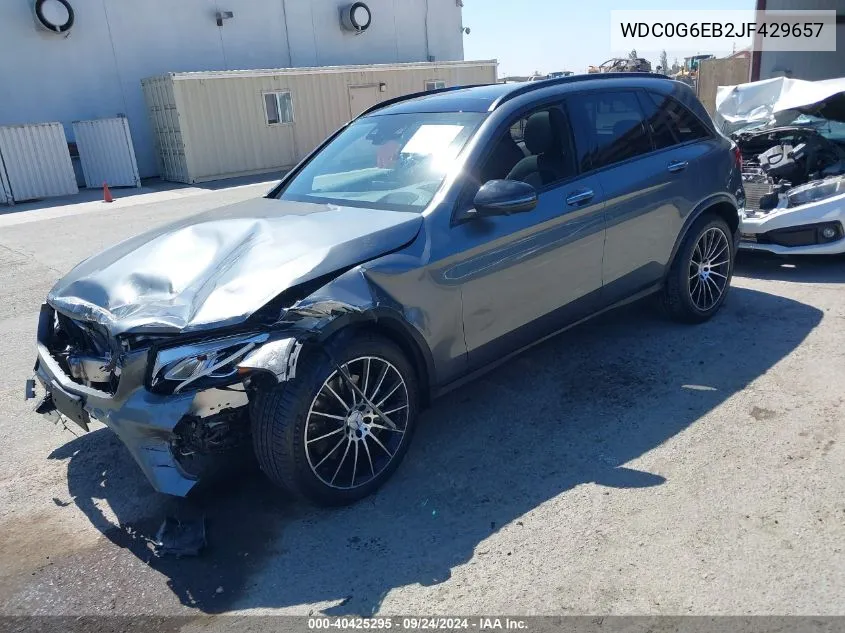 2018 Mercedes-Benz Glc 43 4Matic Amg VIN: WDC0G6EB2JF429657 Lot: 40425295