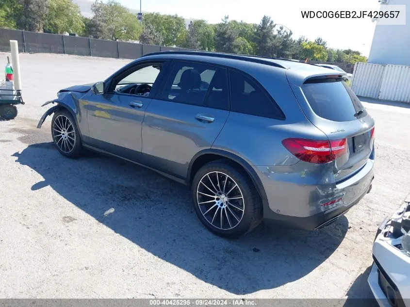 2018 Mercedes-Benz Glc 43 4Matic Amg VIN: WDC0G6EB2JF429657 Lot: 40425295