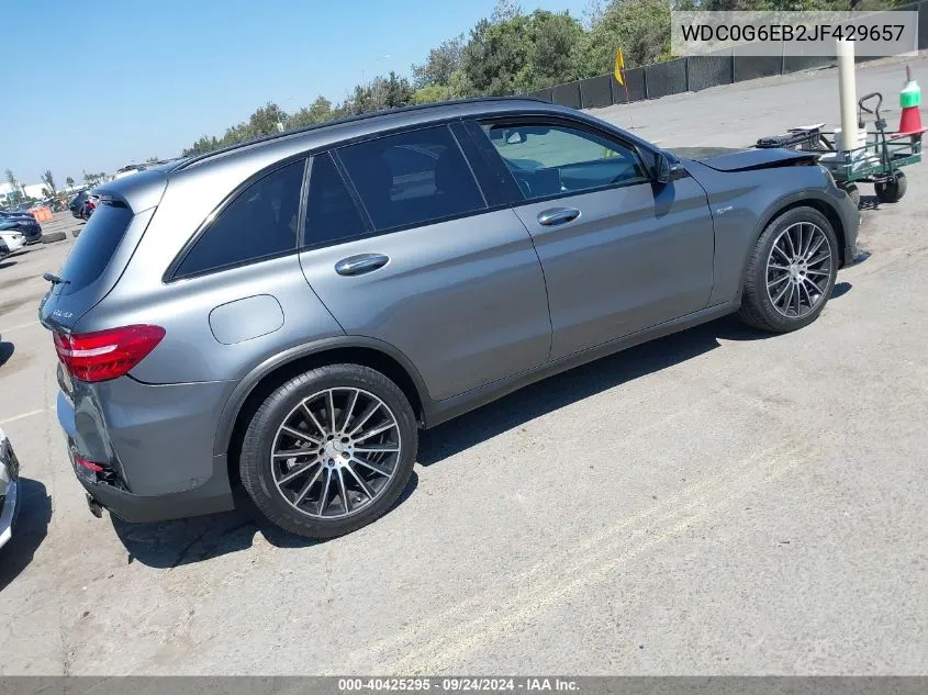 2018 Mercedes-Benz Glc 43 4Matic Amg VIN: WDC0G6EB2JF429657 Lot: 40425295