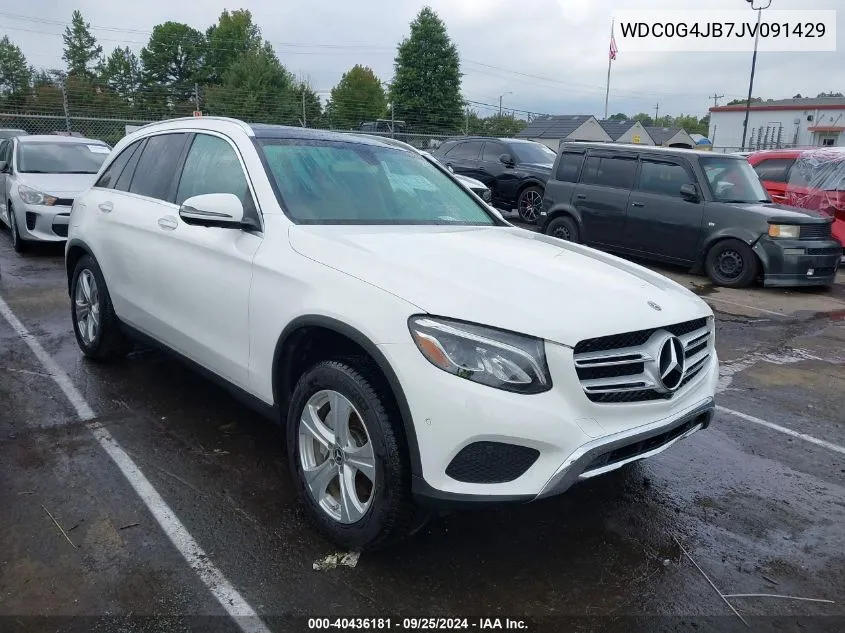 2018 Mercedes-Benz Glc 300 VIN: WDC0G4JB7JV091429 Lot: 40436181