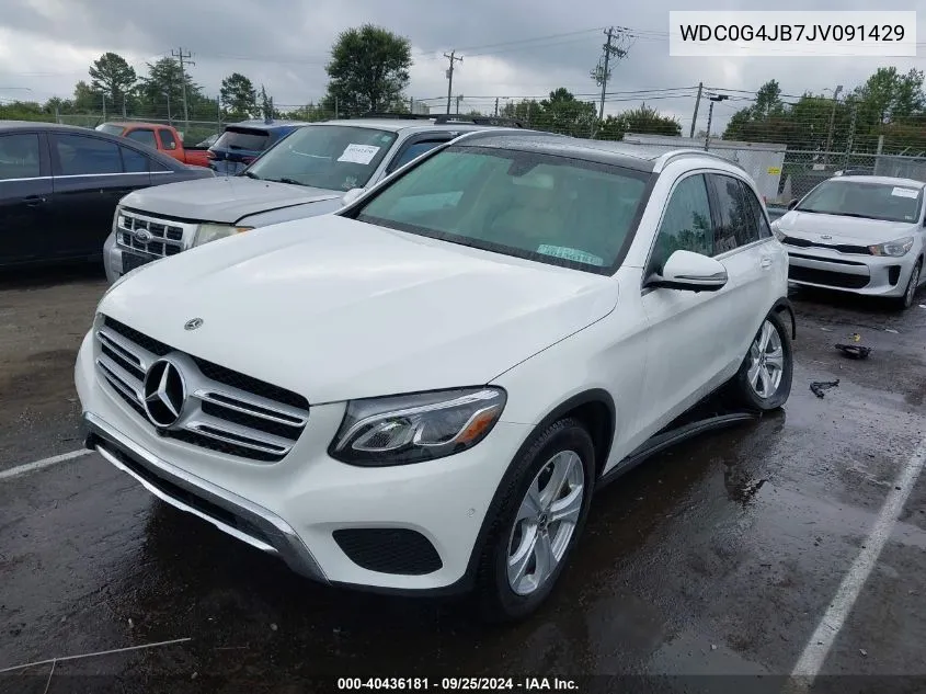 2018 Mercedes-Benz Glc 300 VIN: WDC0G4JB7JV091429 Lot: 40436181