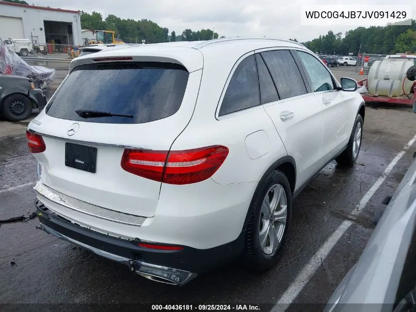 2018 Mercedes-Benz Glc 300 VIN: WDC0G4JB7JV091429 Lot: 40436181