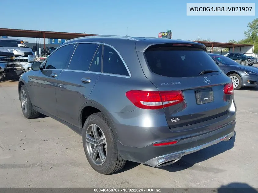 2018 Mercedes-Benz Glc 300 VIN: WDC0G4JB8JV021907 Lot: 40458767