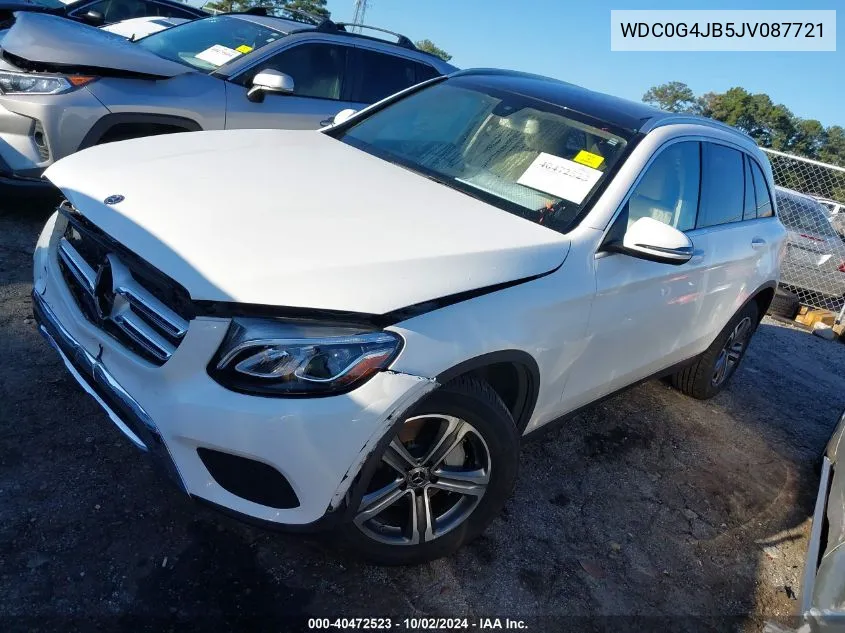 2018 Mercedes-Benz Glc 300 VIN: WDC0G4JB5JV087721 Lot: 40472523