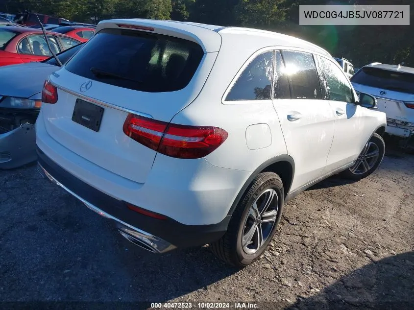 2018 Mercedes-Benz Glc 300 VIN: WDC0G4JB5JV087721 Lot: 40472523