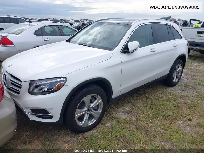 2018 Mercedes-Benz Glc 300 VIN: WDC0G4JB9JV099886 Lot: 40477153