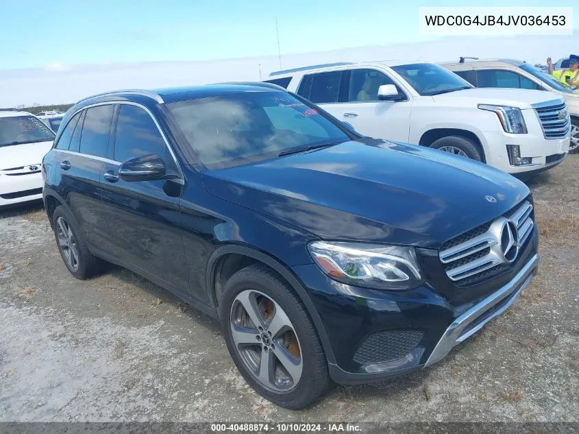 2018 Mercedes-Benz Glc 300 VIN: WDC0G4JB4JV036453 Lot: 40488874