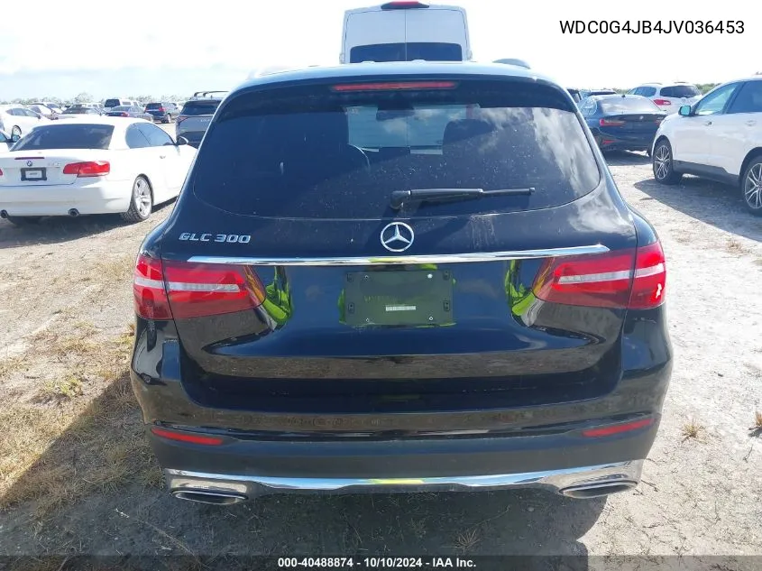 2018 Mercedes-Benz Glc 300 VIN: WDC0G4JB4JV036453 Lot: 40488874