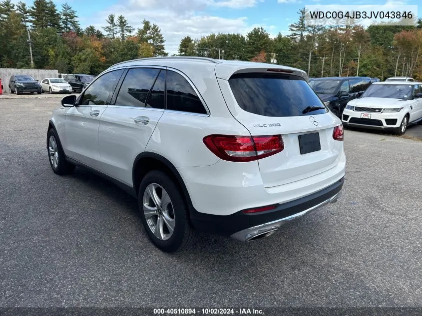 2018 Mercedes-Benz Glc 300 VIN: WDC0G4JB3JV043846 Lot: 40510894