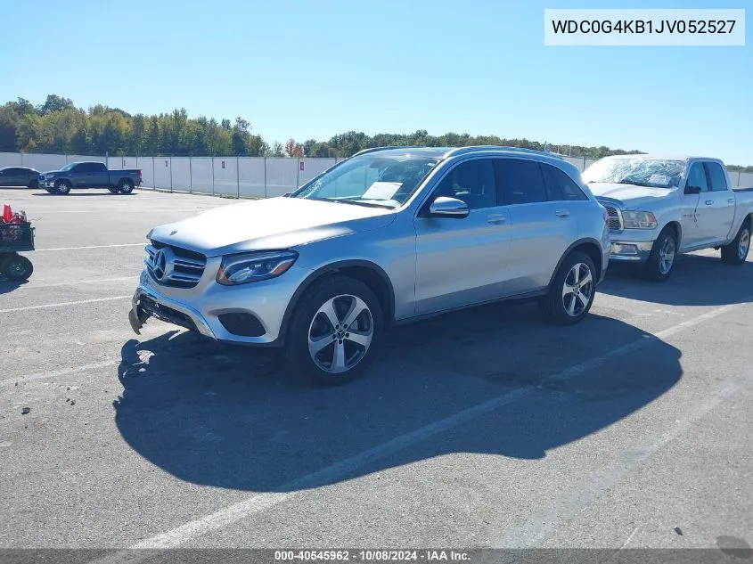 2018 Mercedes-Benz Glc 300 4Matic VIN: WDC0G4KB1JV052527 Lot: 40545962