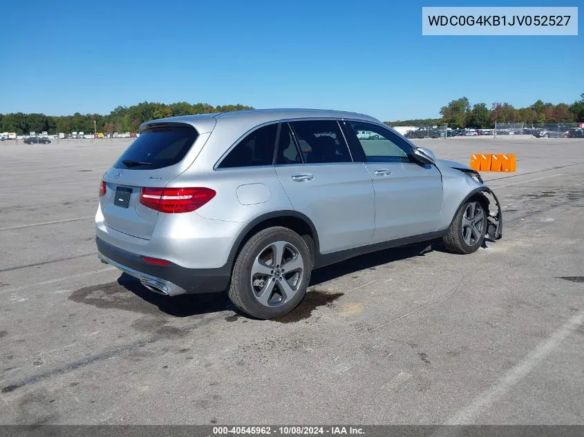 2018 Mercedes-Benz Glc 300 4Matic VIN: WDC0G4KB1JV052527 Lot: 40545962