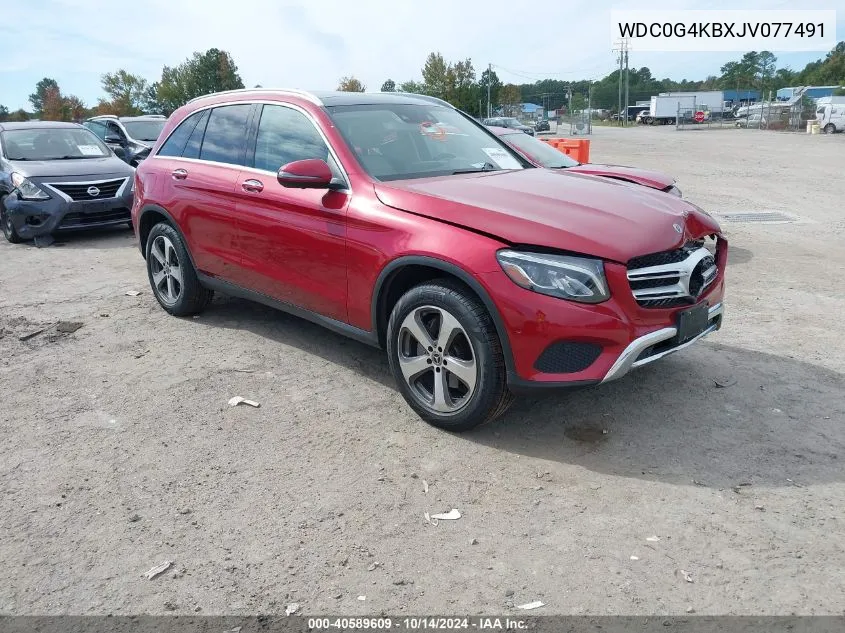 2018 Mercedes-Benz Glc 300 4Matic VIN: WDC0G4KBXJV077491 Lot: 40589609