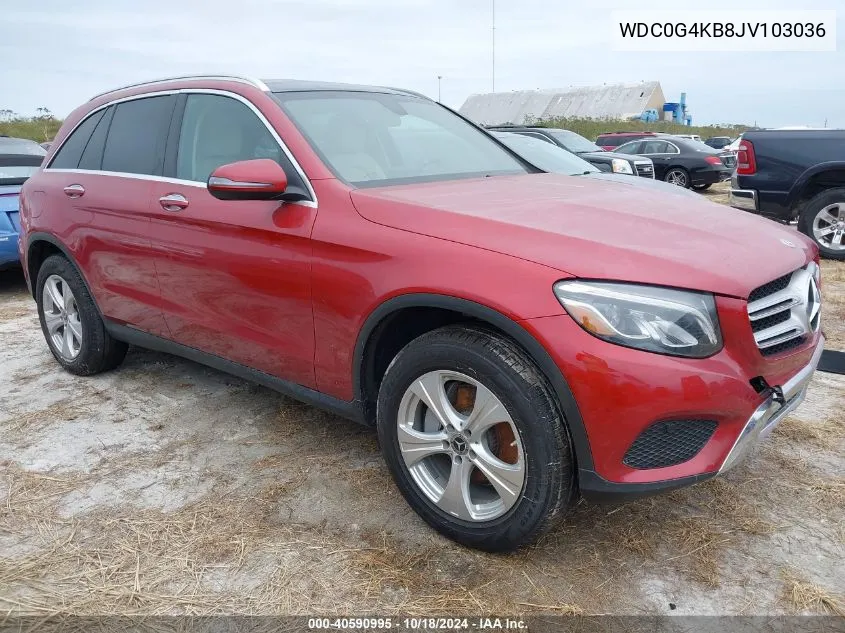 2018 Mercedes-Benz Glc 300 4Matic VIN: WDC0G4KB8JV103036 Lot: 40590995