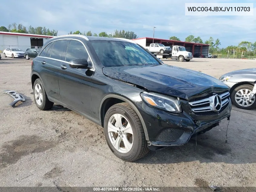 2018 Mercedes-Benz Glc 300 VIN: WDC0G4JBXJV110703 Lot: 40706384