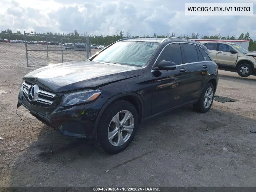 2018 Mercedes-Benz Glc 300 VIN: WDC0G4JBXJV110703 Lot: 40706384