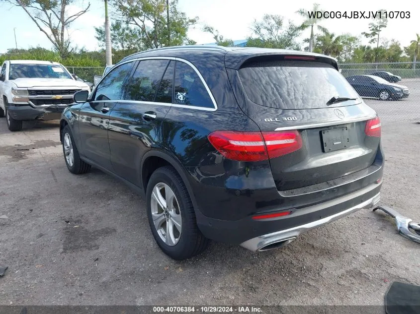 2018 Mercedes-Benz Glc 300 VIN: WDC0G4JBXJV110703 Lot: 40706384