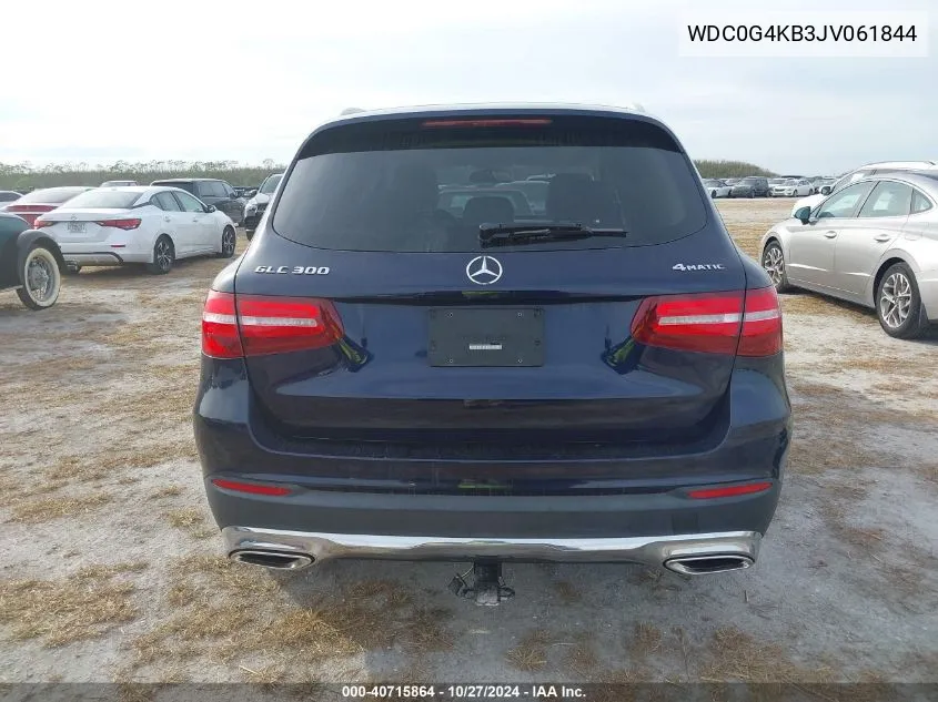 2018 Mercedes-Benz Glc 300 4Matic VIN: WDC0G4KB3JV061844 Lot: 40715864