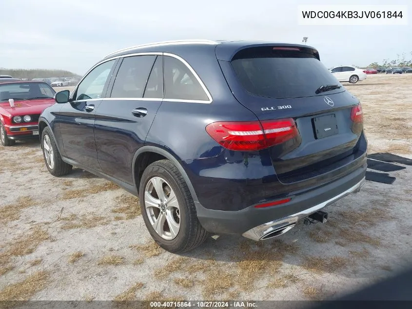 2018 Mercedes-Benz Glc 300 4Matic VIN: WDC0G4KB3JV061844 Lot: 40715864