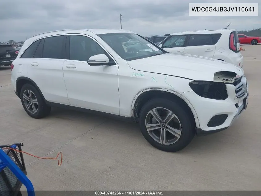 2018 Mercedes-Benz Glc 300 VIN: WDC0G4JB3JV110641 Lot: 40743266