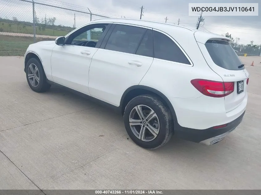 2018 Mercedes-Benz Glc 300 VIN: WDC0G4JB3JV110641 Lot: 40743266