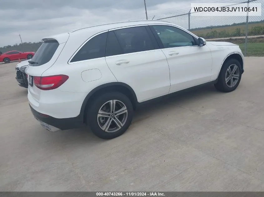 2018 Mercedes-Benz Glc 300 VIN: WDC0G4JB3JV110641 Lot: 40743266