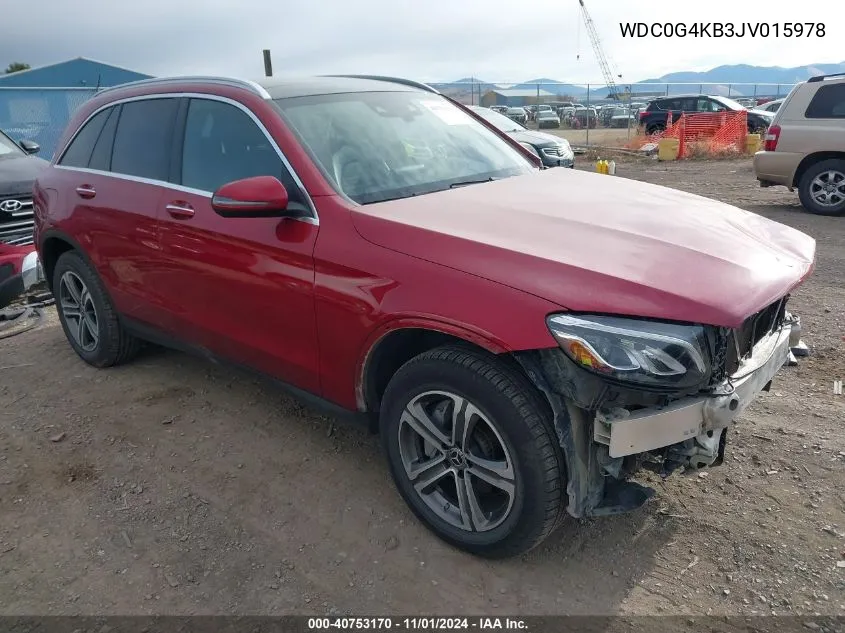 2018 Mercedes-Benz Glc 300 4Matic VIN: WDC0G4KB3JV015978 Lot: 40753170