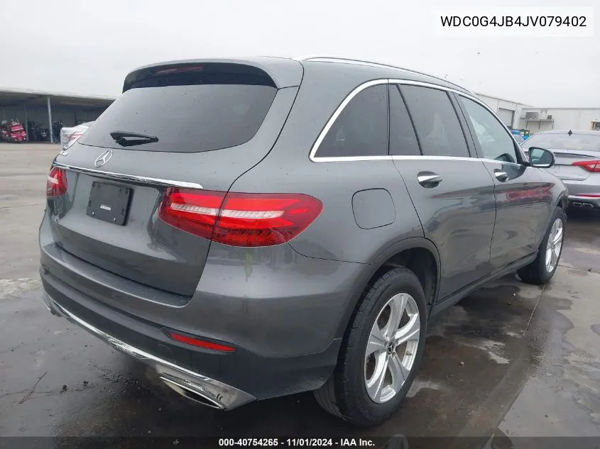 2018 Mercedes-Benz Glc 300 VIN: WDC0G4JB4JV079402 Lot: 40754265