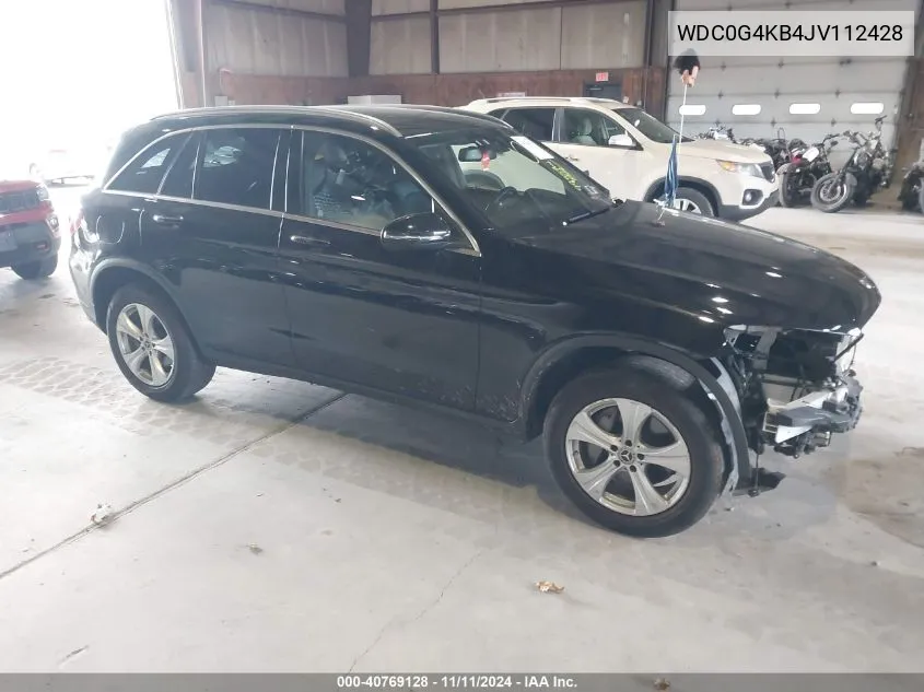 2018 Mercedes-Benz Glc 300 4Matic VIN: WDC0G4KB4JV112428 Lot: 40769128