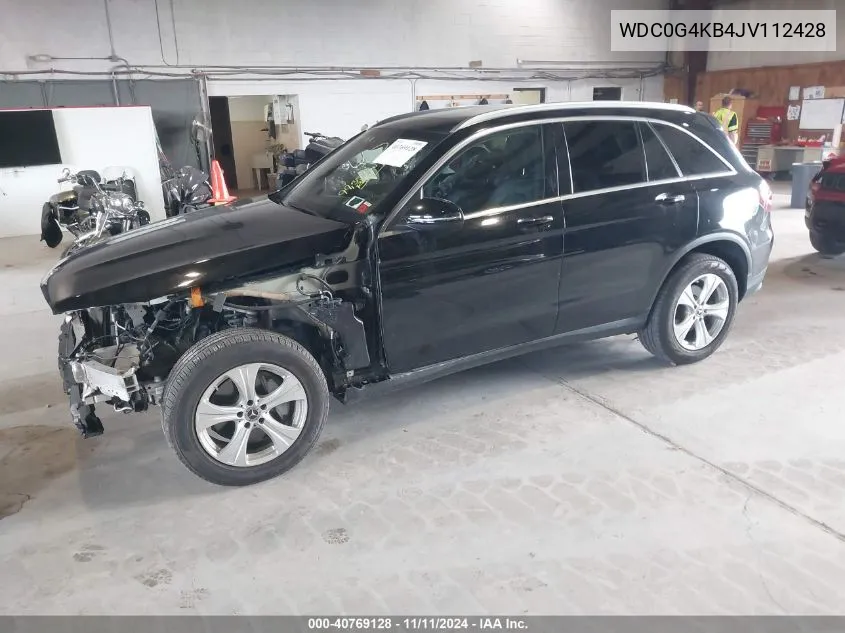 2018 Mercedes-Benz Glc 300 4Matic VIN: WDC0G4KB4JV112428 Lot: 40769128