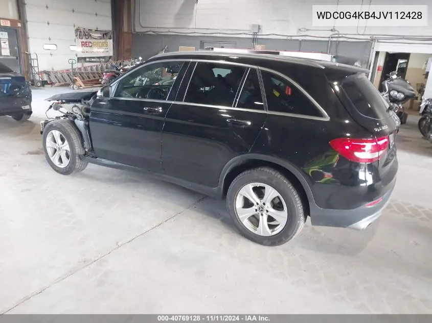 2018 Mercedes-Benz Glc 300 4Matic VIN: WDC0G4KB4JV112428 Lot: 40769128