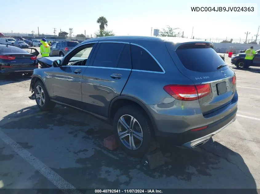 2018 Mercedes-Benz Glc 300 VIN: WDC0G4JB9JV024363 Lot: 40792541