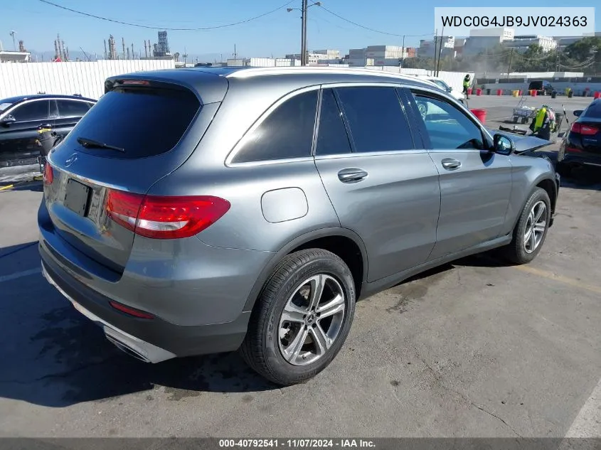 2018 Mercedes-Benz Glc 300 VIN: WDC0G4JB9JV024363 Lot: 40792541