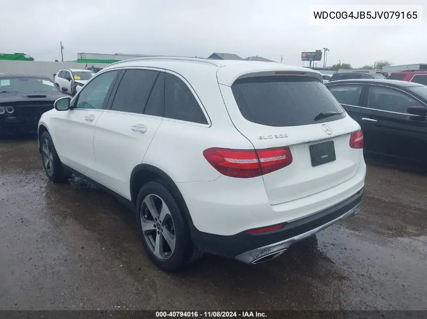 2018 Mercedes-Benz Glc 300 VIN: WDC0G4JB5JV079165 Lot: 40794016