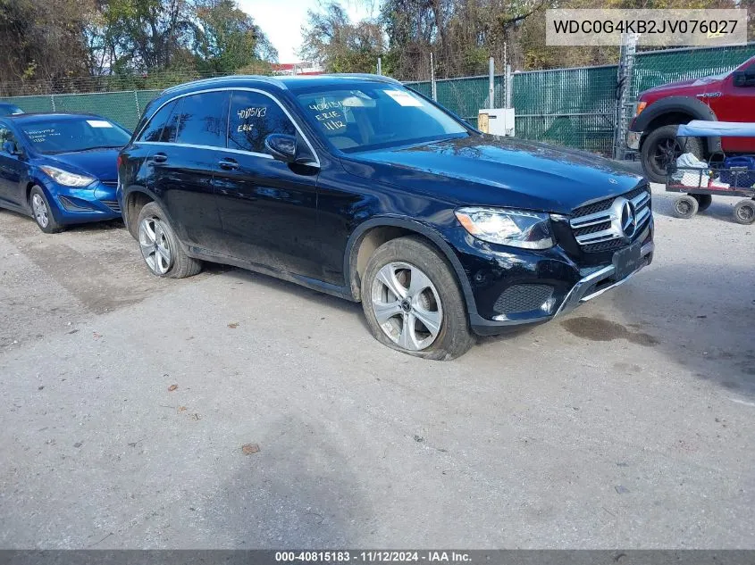 2018 Mercedes-Benz Glc 300 4Matic VIN: WDC0G4KB2JV076027 Lot: 40815183