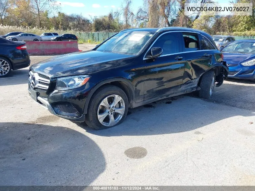 2018 Mercedes-Benz Glc 300 4Matic VIN: WDC0G4KB2JV076027 Lot: 40815183