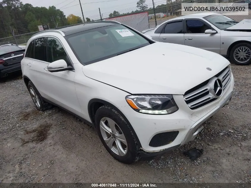 2018 Mercedes-Benz Glc 300 VIN: WDC0G4JB6JV039502 Lot: 40817848