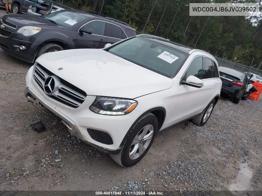 2018 Mercedes-Benz Glc 300 VIN: WDC0G4JB6JV039502 Lot: 40817848